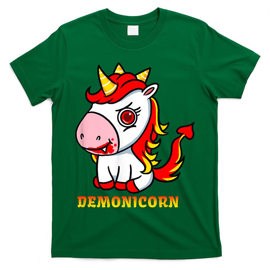 Cute Unicorn Demon Trick Or Treats Halloween T-Shirt