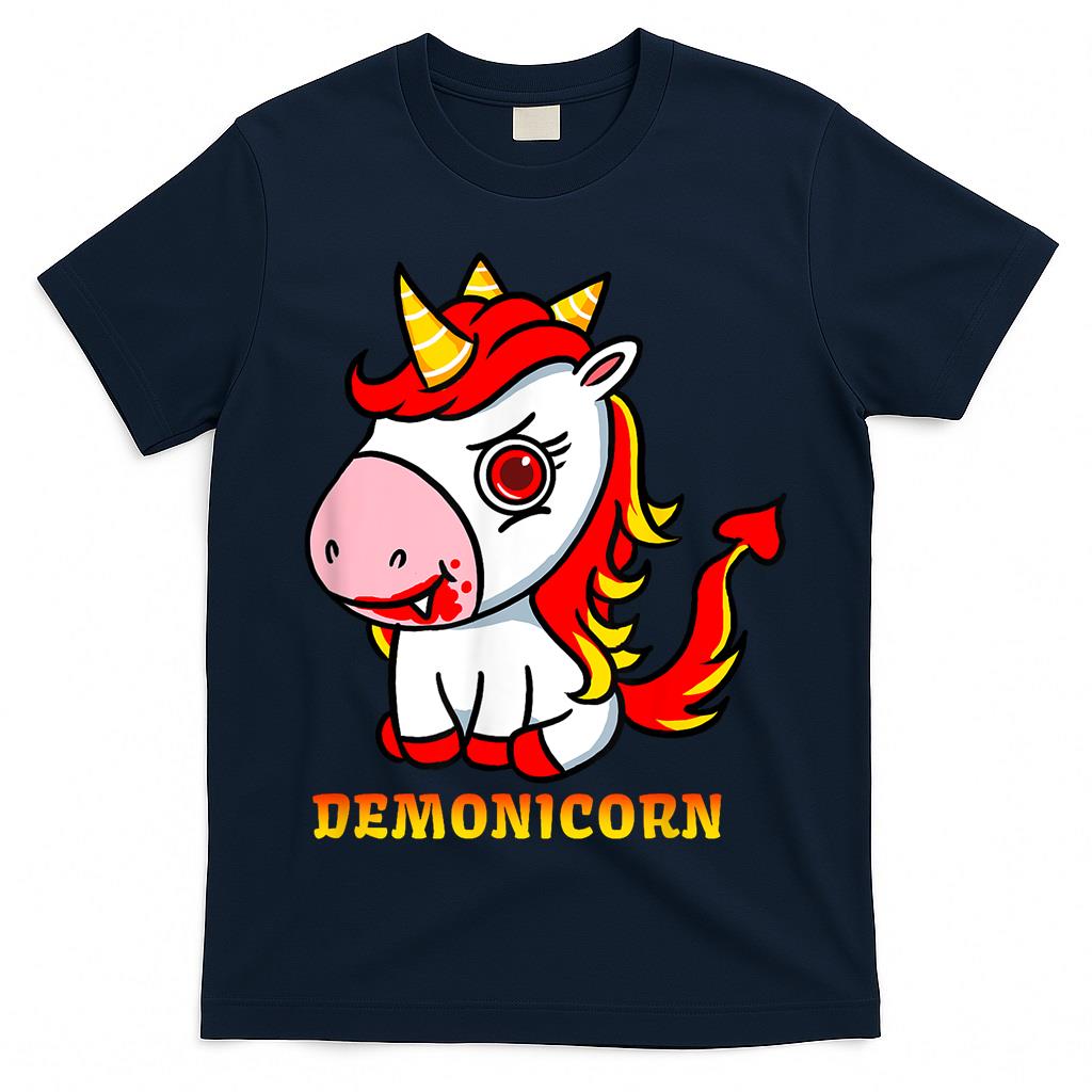 Cute Unicorn Demon Trick Or Treats Halloween T-Shirt