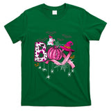 Boo Halloween Pumpkin Pink Ribbon Witch Breast Cancer T-Shirt