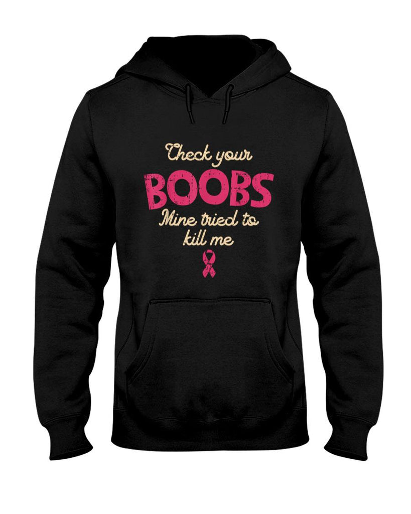 Breast Cancer Awareness Check Your Boobs Survivor Gift T-Shirt