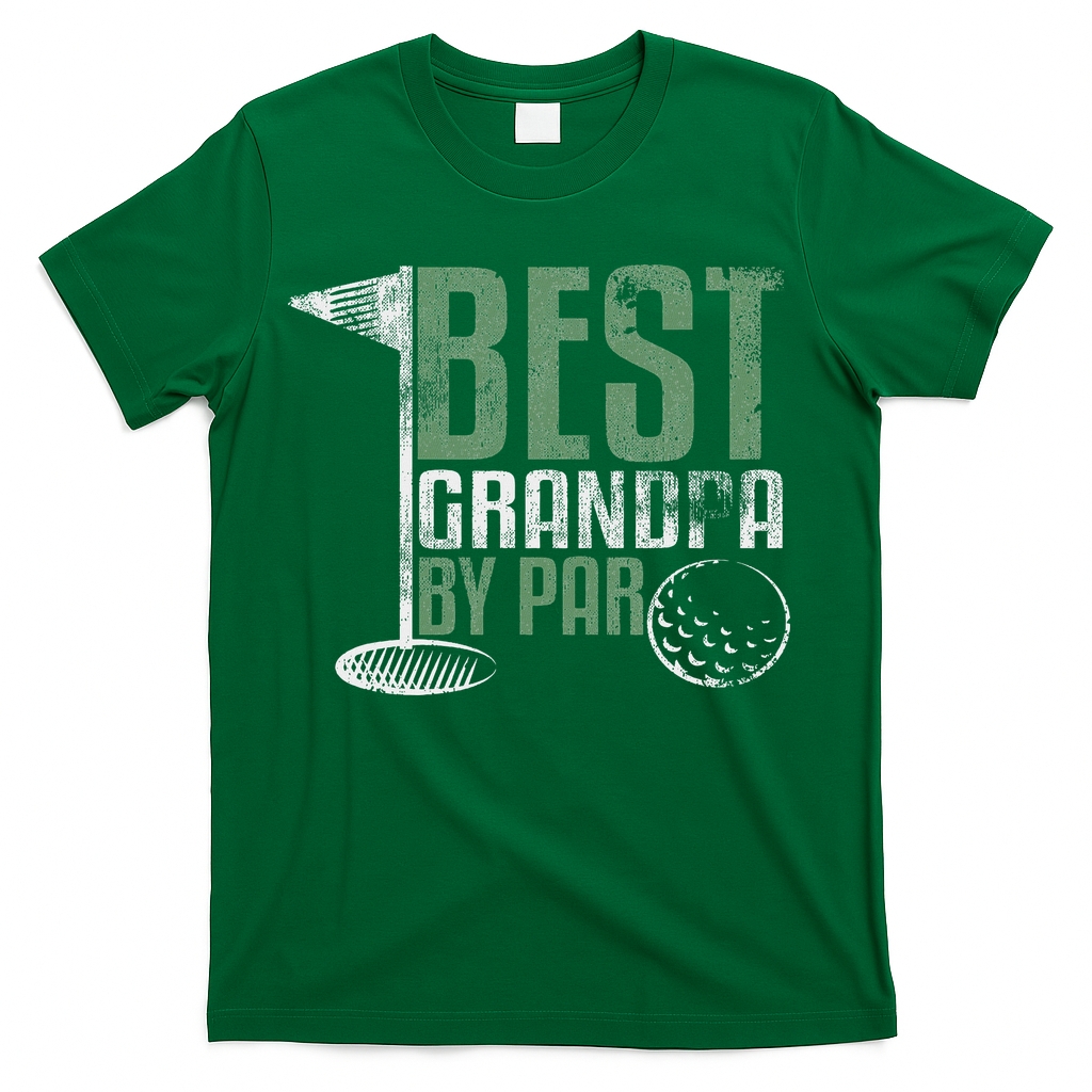 Best Grandpa By Par Father's Day Golf Grandad Golfing Gift T-Shirt