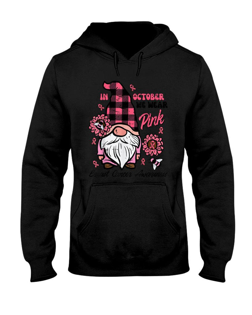 Breast Cancer Aware Gnome October We Wear Pink Women Kid Men T-Shirt