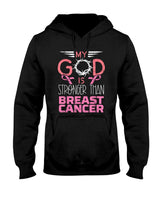 My God Stronger Than Breast Cancer Awareness Christian Women T-Shirt