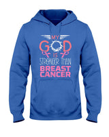 My God Stronger Than Breast Cancer Awareness Christian Women T-Shirt