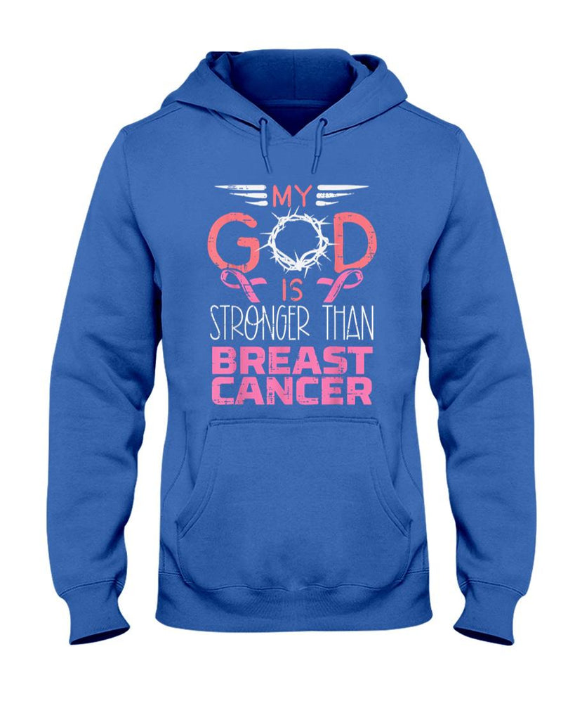 My God Stronger Than Breast Cancer Awareness Christian Women T-Shirt