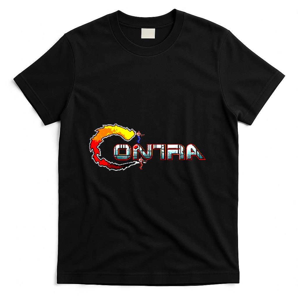 Retro Nostalgia - Contra Logo Retro Gamer Nostalgia Classic 8-Bit Revival T-Shirt