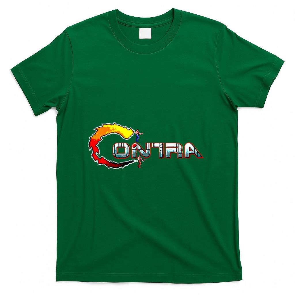 Retro Nostalgia - Contra Logo Retro Gamer Nostalgia Classic 8-Bit Revival T-Shirt