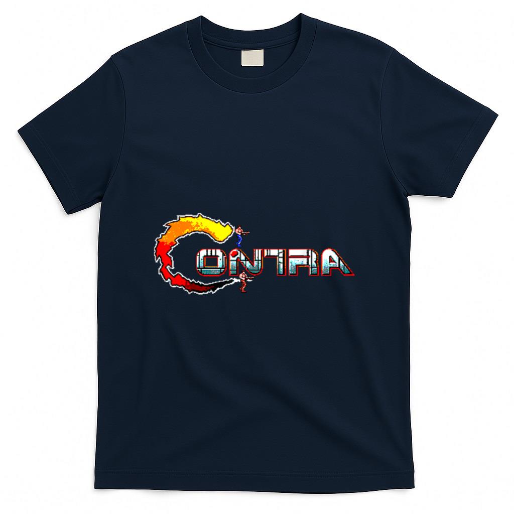 Retro Nostalgia - Contra Logo Retro Gamer Nostalgia Classic 8-Bit Revival T-Shirt