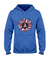 Sunflower Pink Breast Cancer Awareness Women Warrior T-Shirt