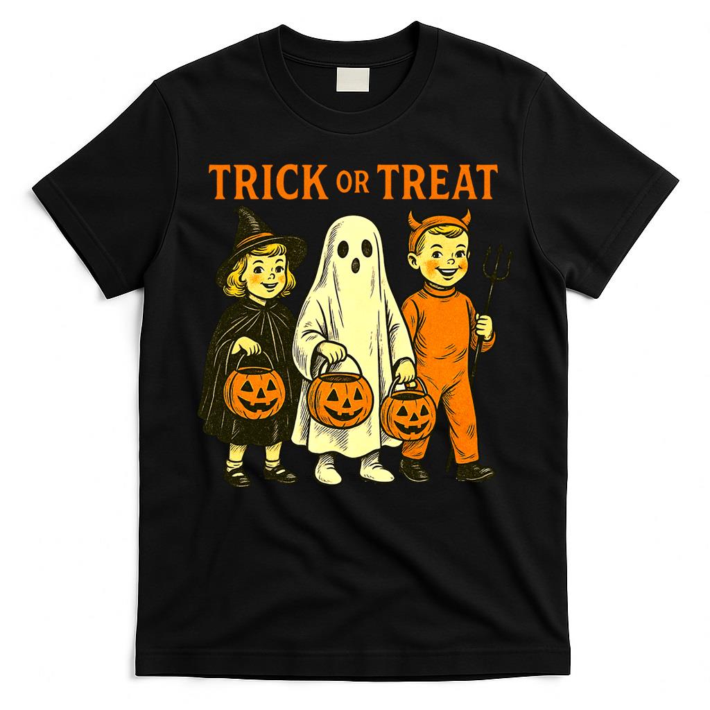 Retro Halloween Parade – 1950s Trick-or-Treat Essential T-Shirt
