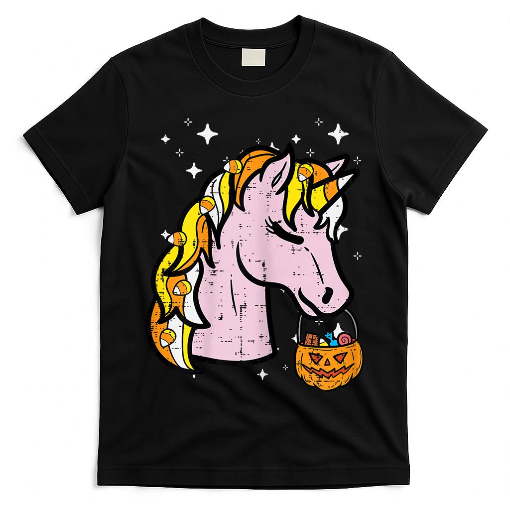Halloween Unicorn Trick Or Treat Costume Girls Kids Youth T-Shirt