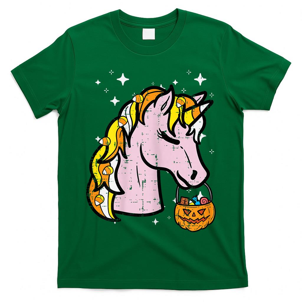 Halloween Unicorn Trick Or Treat Costume Girls Kids Youth T-Shirt