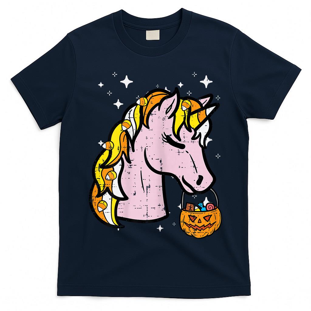 Halloween Unicorn Trick Or Treat Costume Girls Kids Youth T-Shirt
