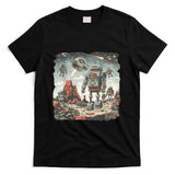 Retro Nostalgia - Futuristic Nostalgia Retro Robots in a New Era T-Shirt