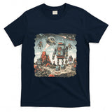 Retro Nostalgia - Futuristic Nostalgia Retro Robots in a New Era T-Shirt