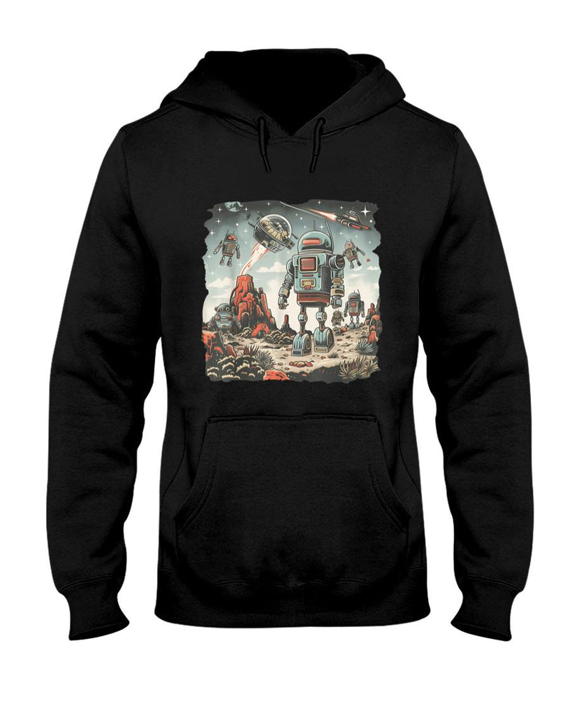 Retro Nostalgia - Futuristic Nostalgia Retro Robots in a New Era T-Shirt