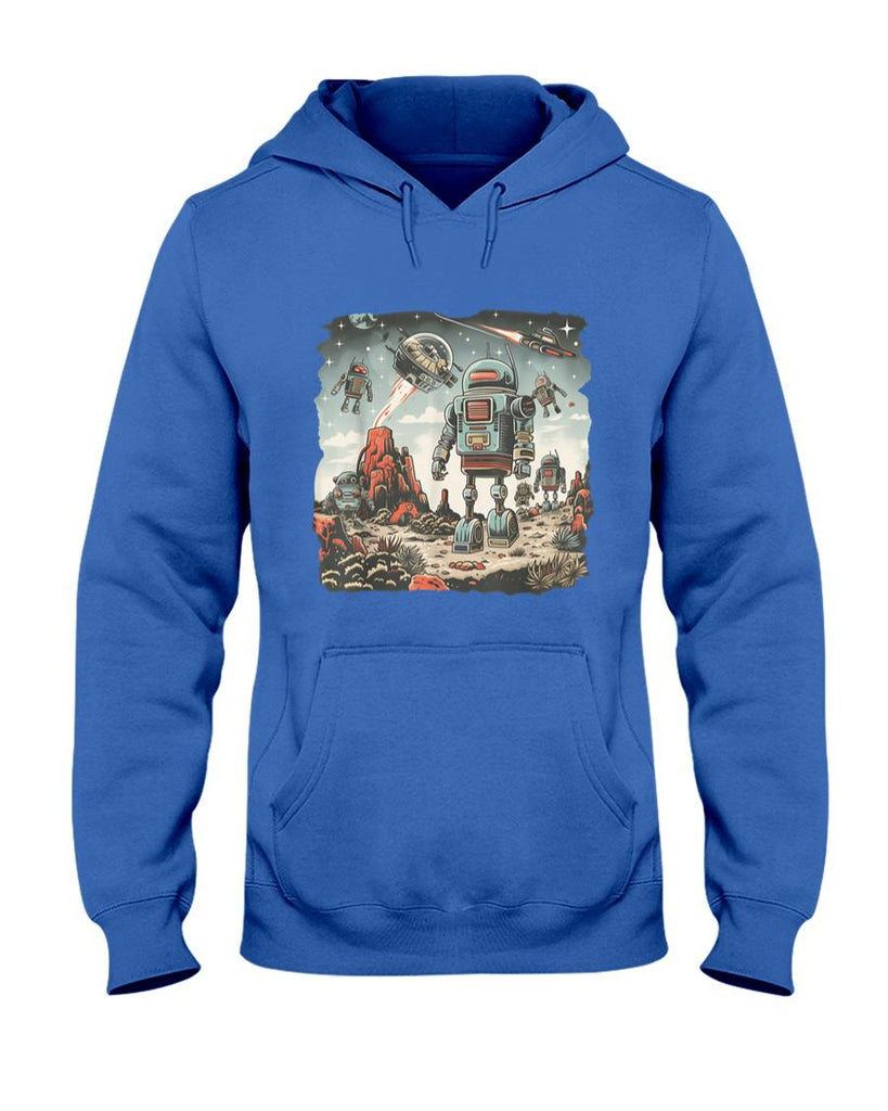 Retro Nostalgia - Futuristic Nostalgia Retro Robots in a New Era T-Shirt