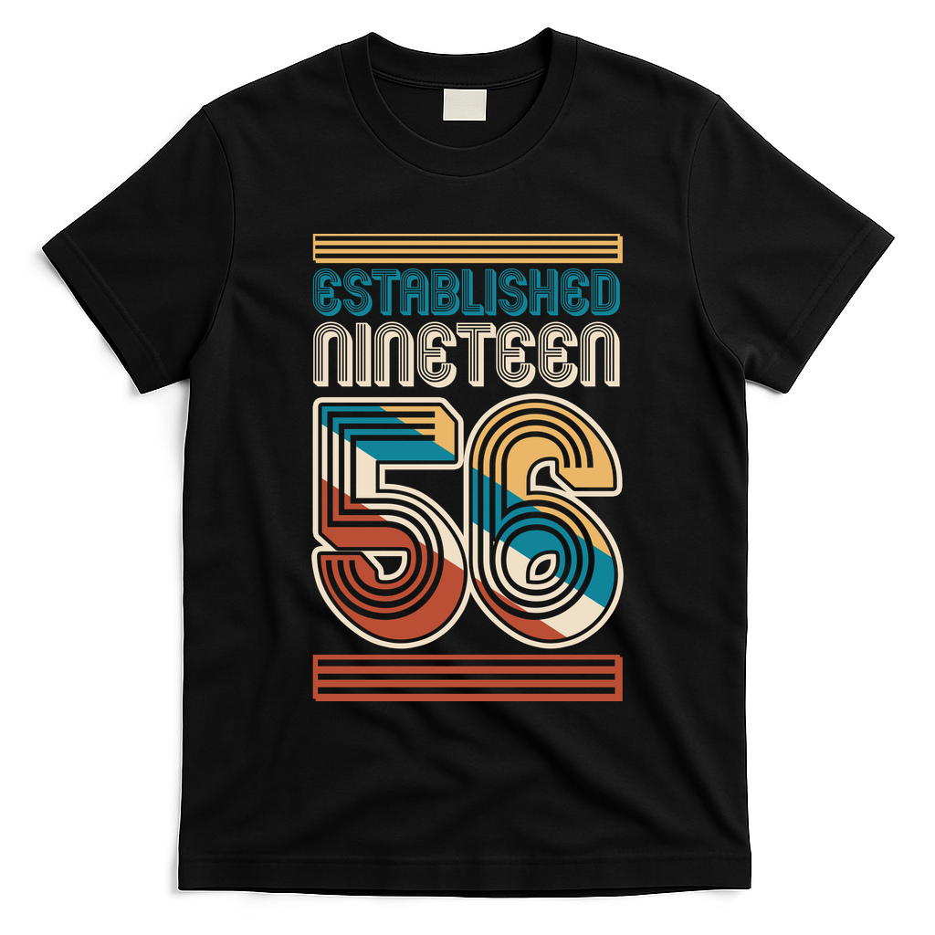 70th Birthday 1956 Established Nineteen 56 T-Shirt