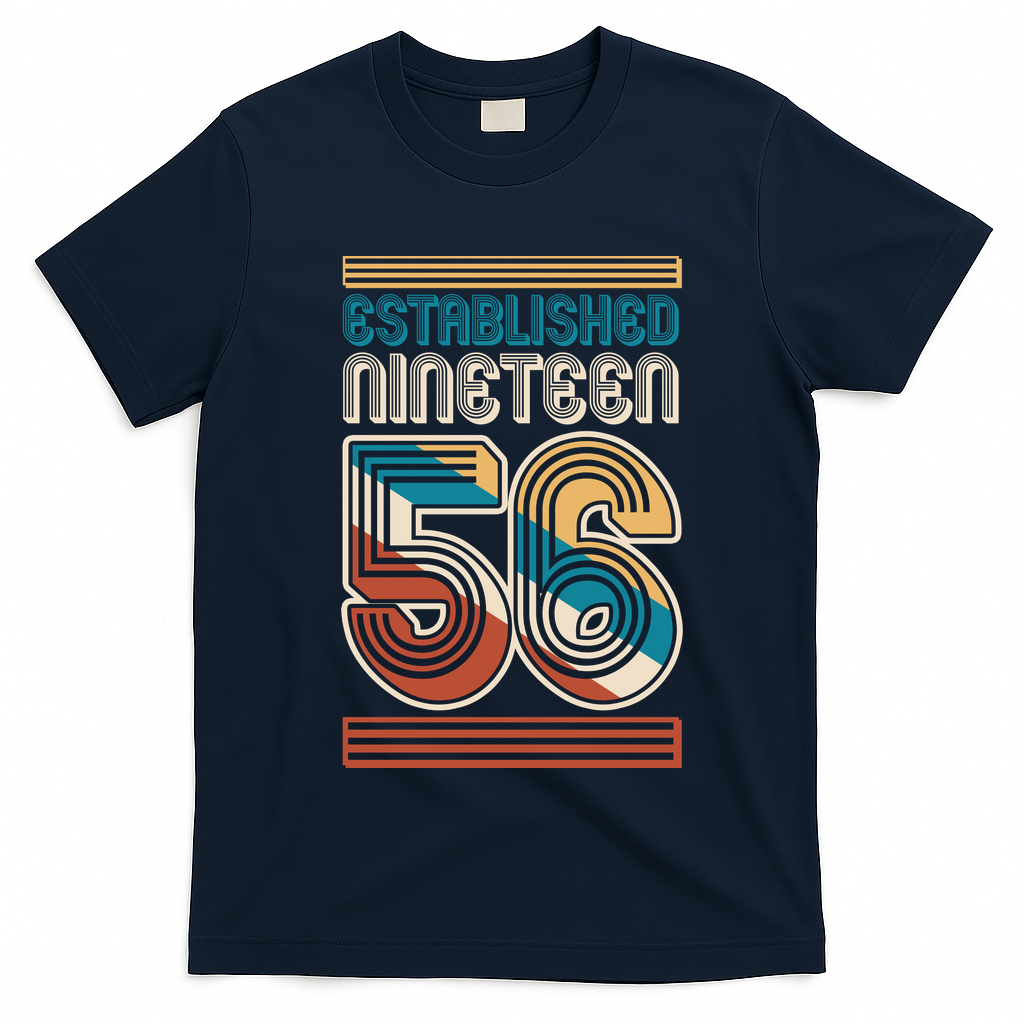 70th Birthday 1956 Established Nineteen 56 T-Shirt