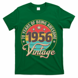 70th Birthday 70 Years Of Being Awesome 1956 Vintage  T-Shirt