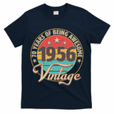70th Birthday 70 Years Of Being Awesome 1956 Vintage  T-Shirt