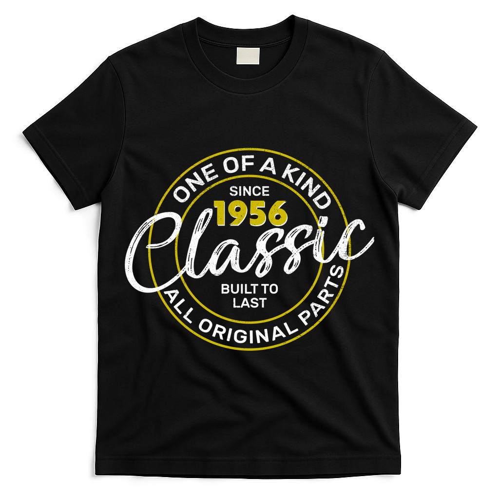 70th Birthday One Of A Kind Since 1956 Classic Built To Last All Original Parts  T-Shirt