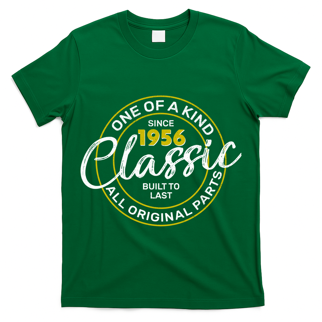 70th Birthday One Of A Kind Since 1956 Classic Built To Last All Original Parts  T-Shirt