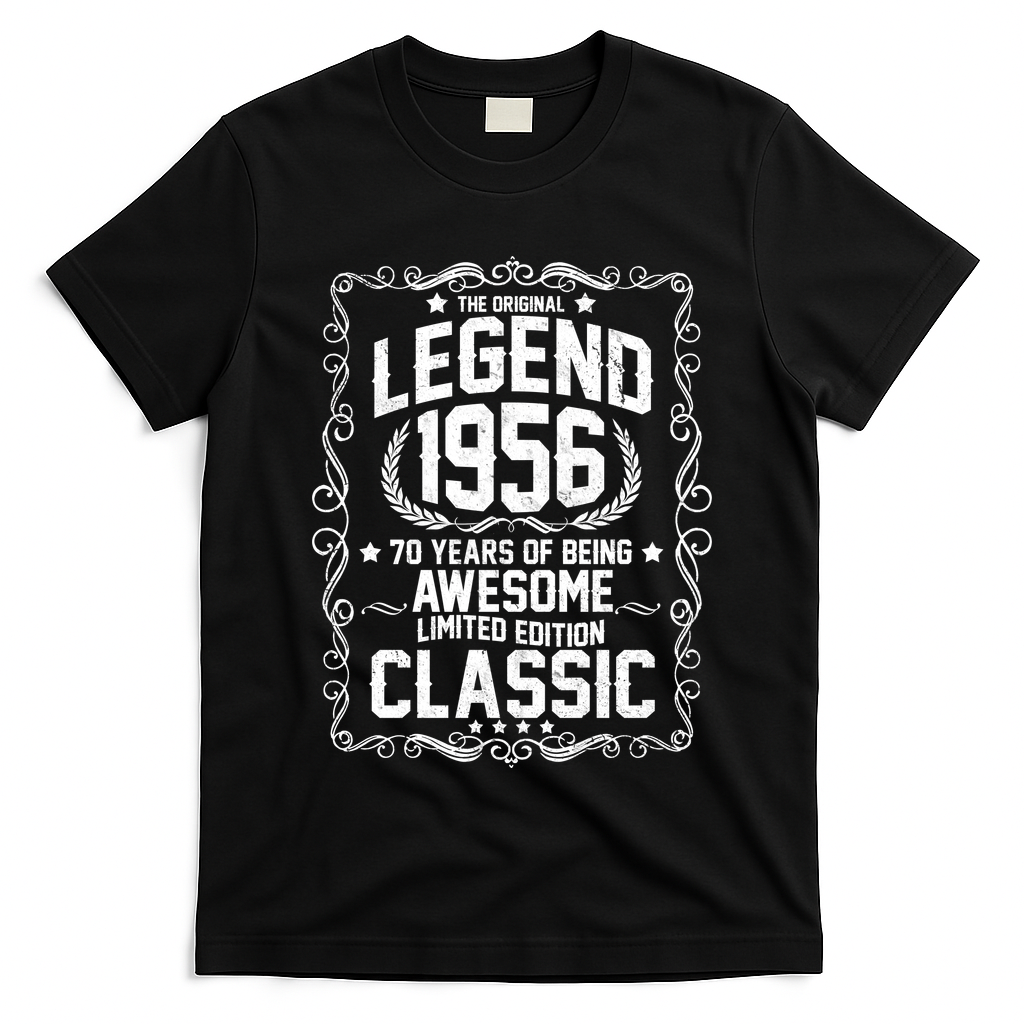 70th Birthday The Original Legend 1956 Awesome Classic  T-Shirt