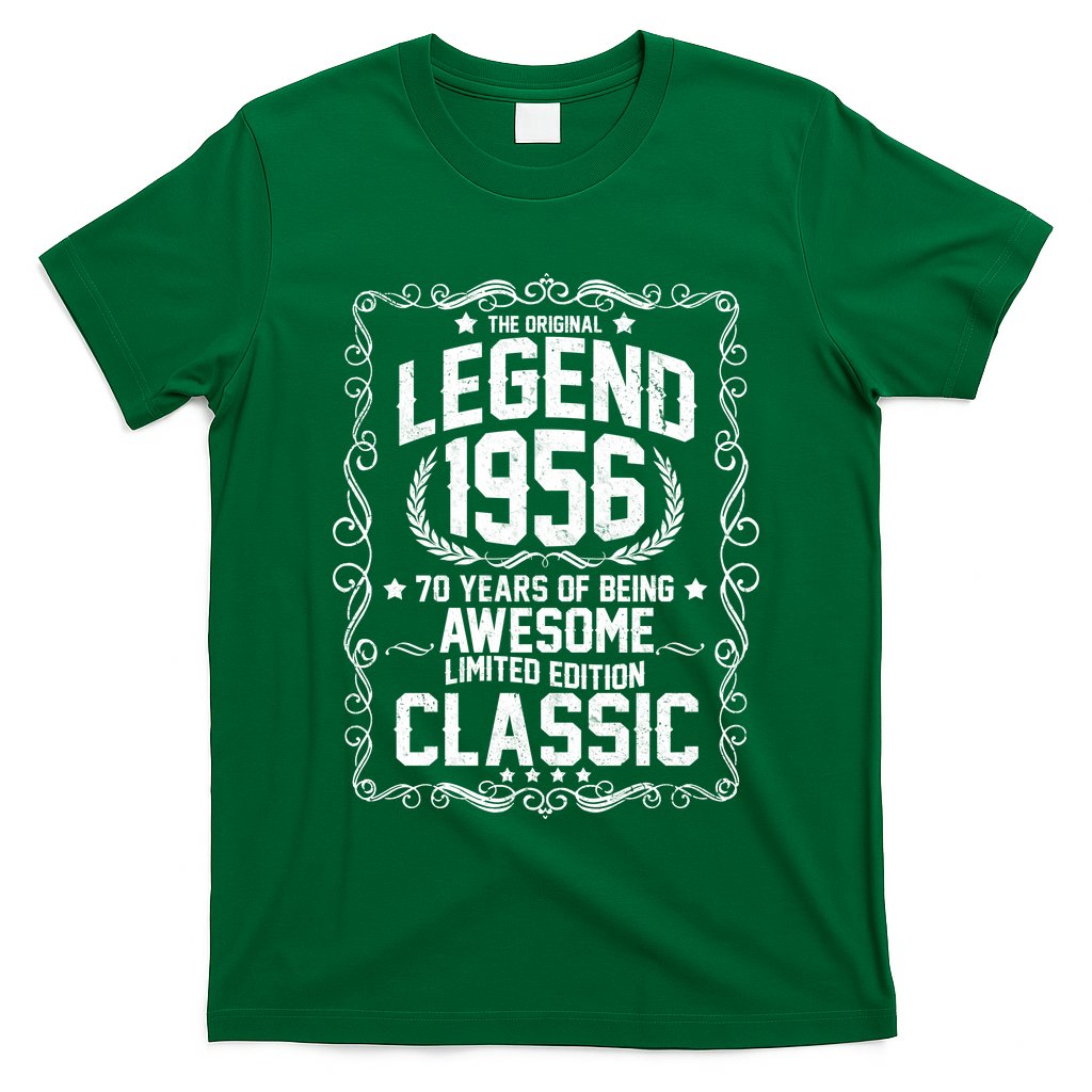 70th Birthday The Original Legend 1956 Awesome Classic  T-Shirt