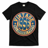 70th Birthday Vintage 1956 All Original Parts Shield Emblem  T-Shirt