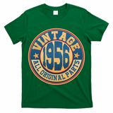 70th Birthday Vintage 1956 All Original Parts Shield Emblem  T-Shirt