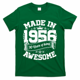 70th Birthday Vintage Crown Made In 1956 70 Years Of Being Awesome T-Shirt
