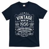 70th Birthday Vintage Made In 1956 Premium Quality Authentic Classic Birthday T-Shirt