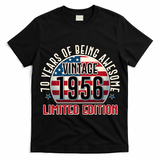 70th Birthday Vintage 1956 Limited Edition Years Of Being Awesome USA Flag  T-Shirt