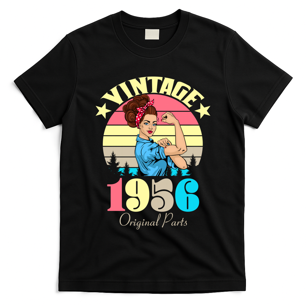 70th Birthday Vintage Rosie The Riveter 1956 Original Part  T-Shirt