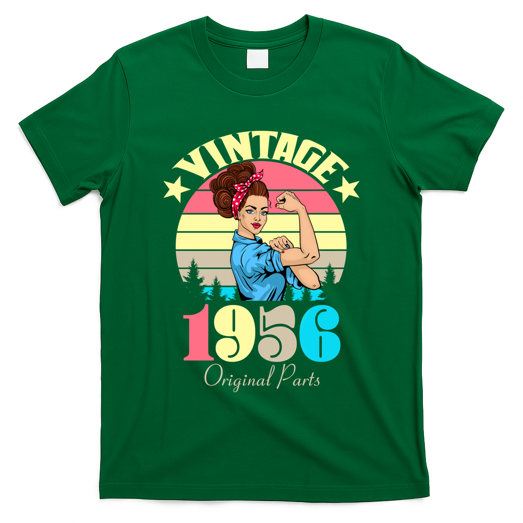 70th Birthday Vintage Rosie The Riveter 1956 Original Part  T-Shirt