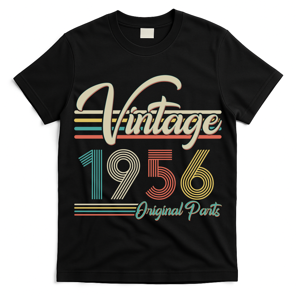 70th Birthday Vintage 1956 Original Parts Birthday T-Shirt