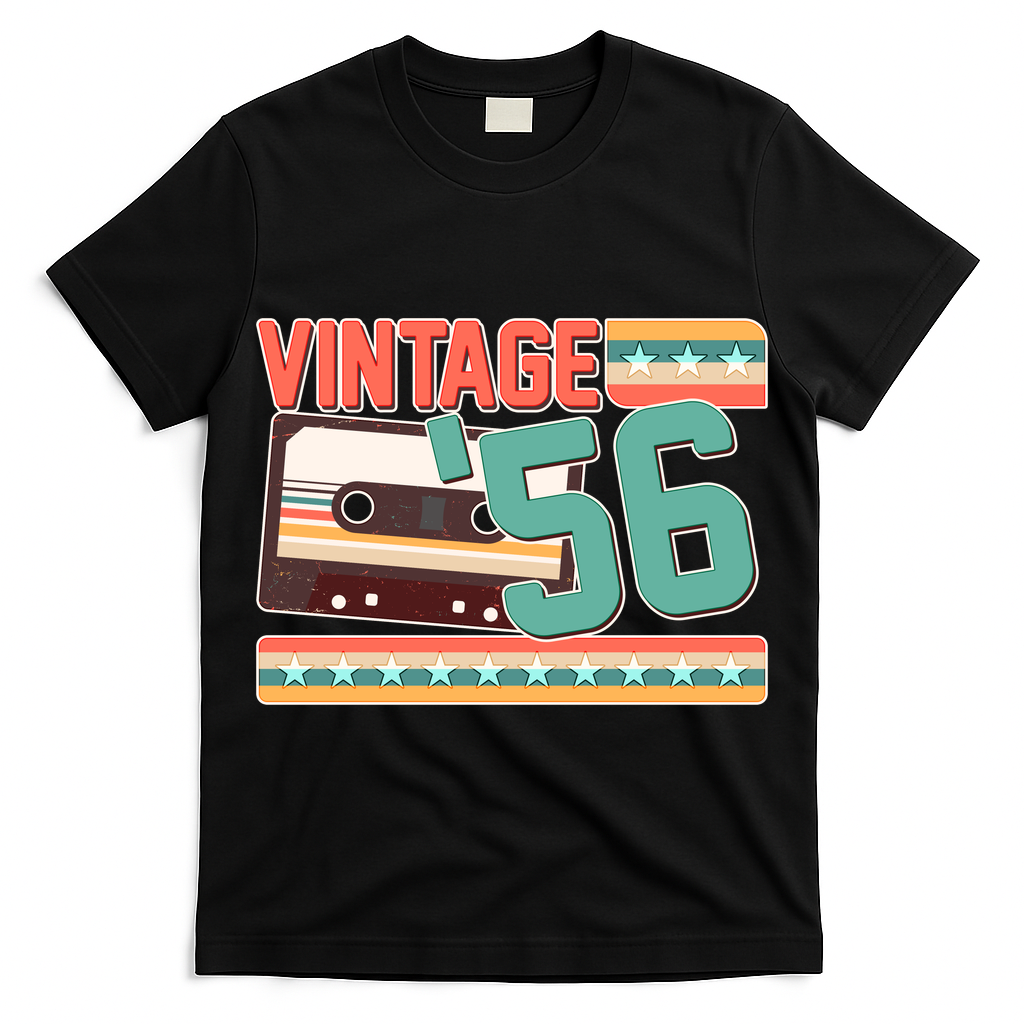 70th Birthday Vintage 1956 Cassette Tape  T-Shirt