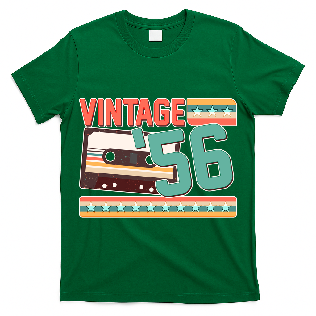 70th Birthday Vintage 1956 Cassette Tape  T-Shirt
