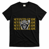 7th Seventh Grade Funny Raccoon Back To School T-Shirt - Black