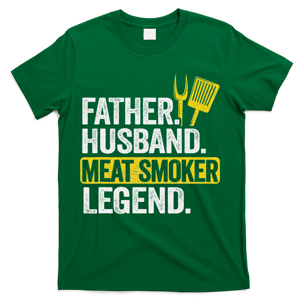 Father Husband Meat Smoker Legend Grilling Dad Meat Smoking T-Shirt