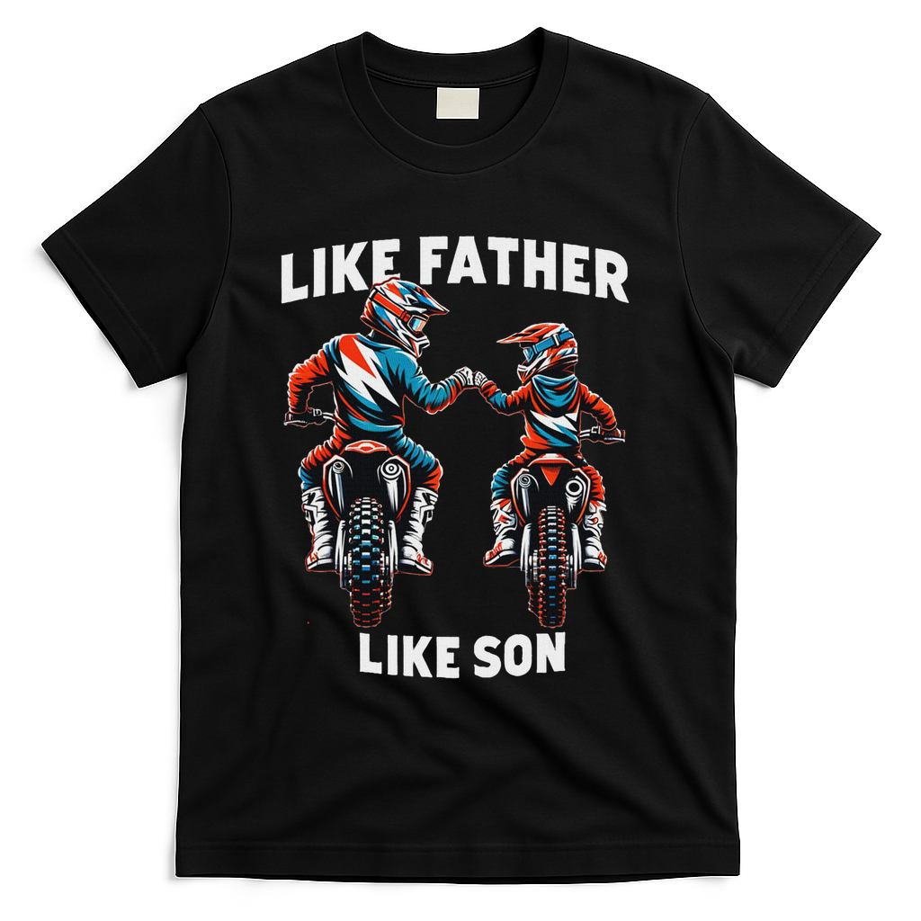 Dirt Bike Family Father Son Motocross Off Road Mx Dad T-Shirt