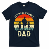 Happiness Is Being A Dad Father's Day Retro Sunset T-Shirt