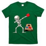 Dabbing Skeleton Halloween Cornhole Trick or Treat Corn Hole T-Shirt