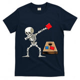 Dabbing Skeleton Halloween Cornhole Trick or Treat Corn Hole T-Shirt