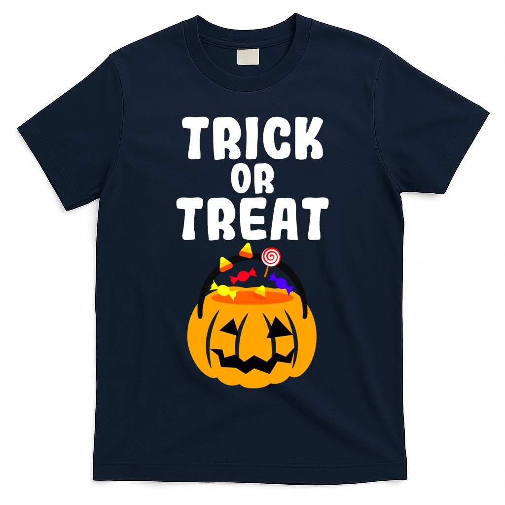 Trick or treat cute pumpkin Halloween - men women  Halloween Oversized T-Shirt