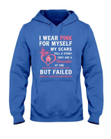 I Wear Pink for Myself My Scars But Failed Breast Cancer T-Shirt_1