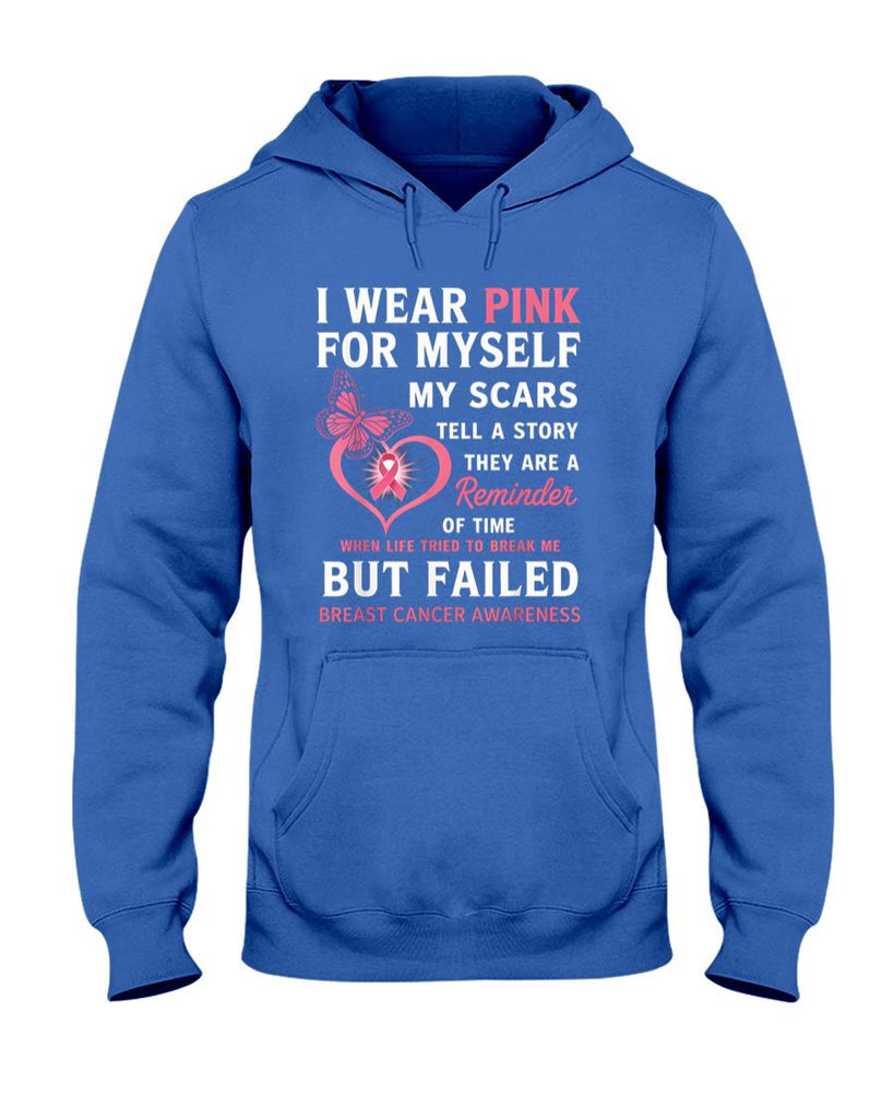 I Wear Pink for Myself My Scars But Failed Breast Cancer T-Shirt_1