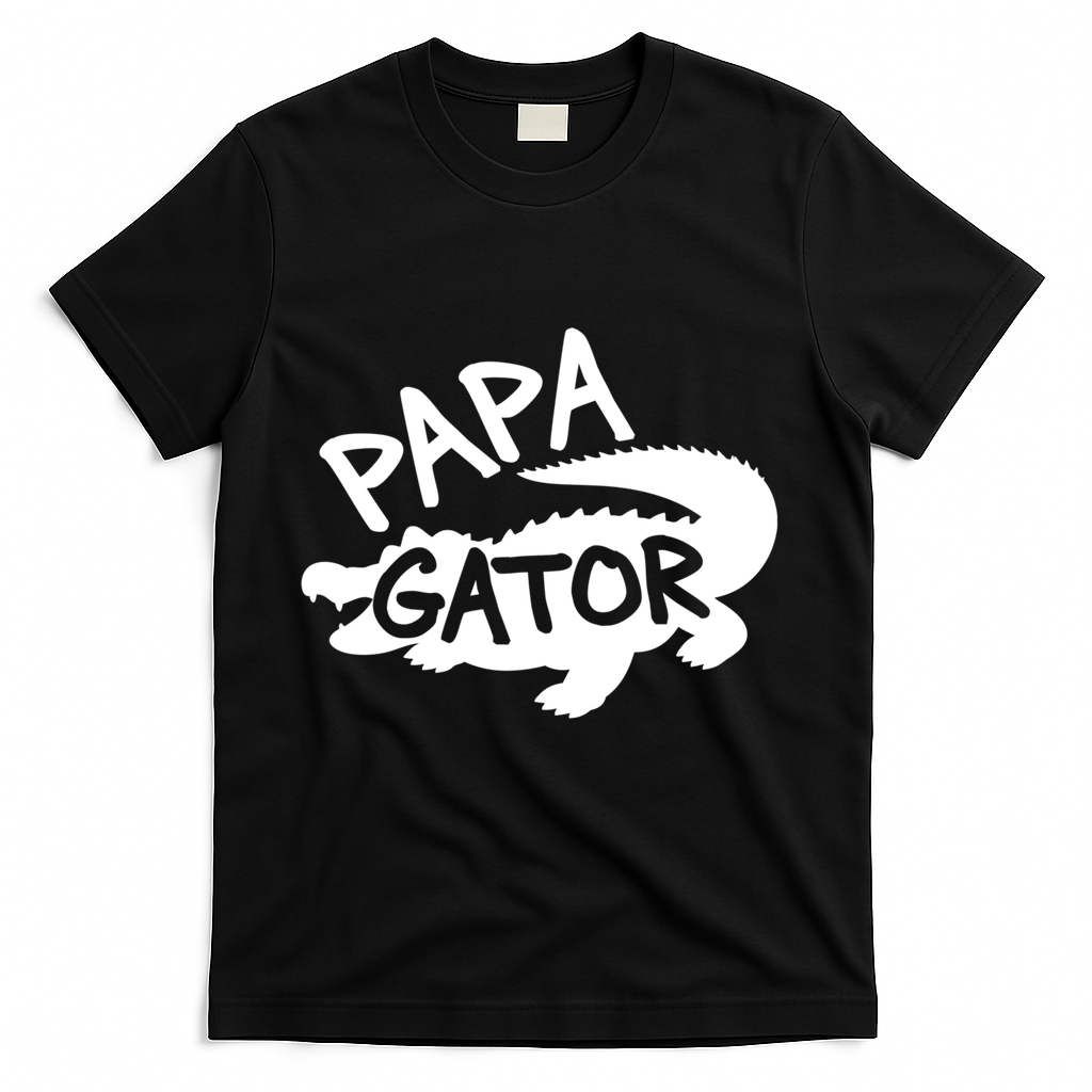 Papa Gator Dad Fathers Day Alligator Daddy Crocodile Cool Gift T-Shirt