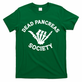 Type 1 Diabetes Awareness Dead Pancreas Society Skeleton Hand Halloween T-Shirt